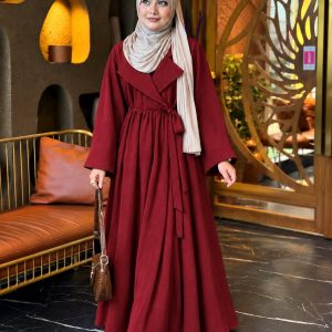 Rustelle Luxe Abaya — Maroon
