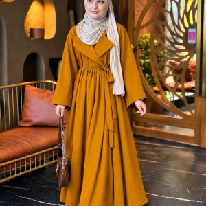 Rustelle Luxe Abaya — Mustard